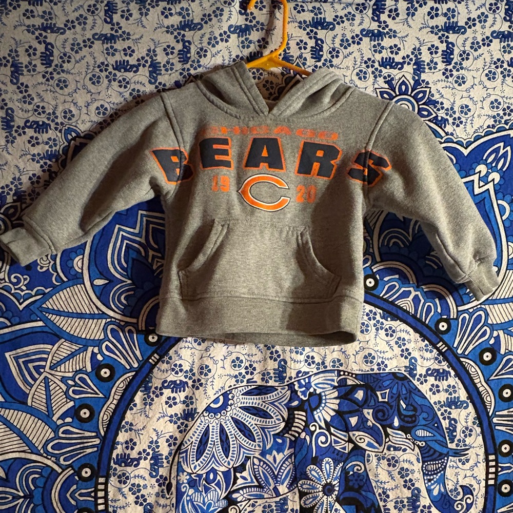 NFL Team Apparel Kids Hoodie - Gray and Orange